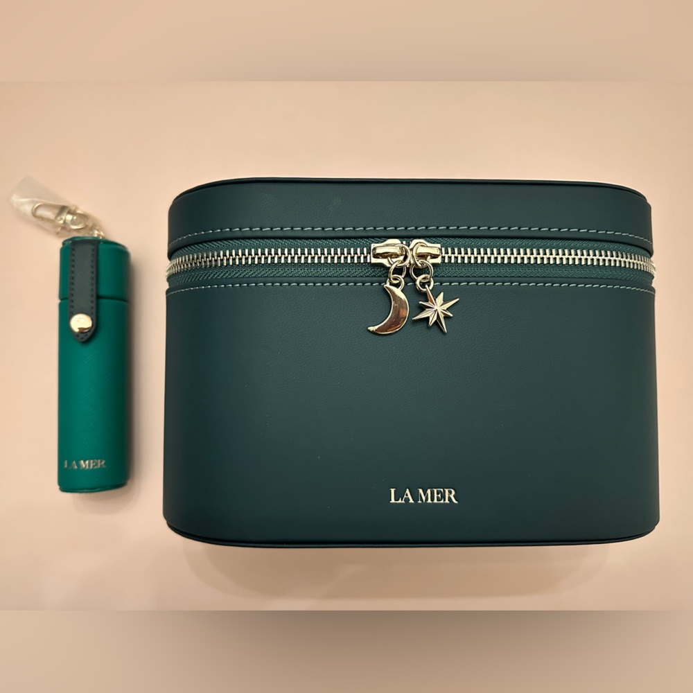 Lamer leather  travel case and leather lip gloss case keychain